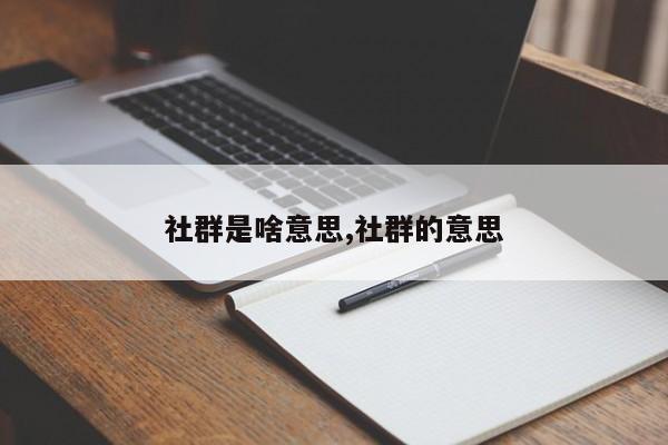 社群是啥意思,社群的意思
