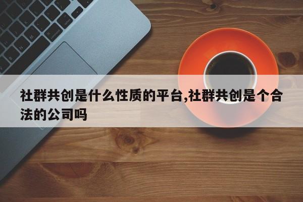 社群共创是什么性质的平台,社群共创是个合法的公司吗